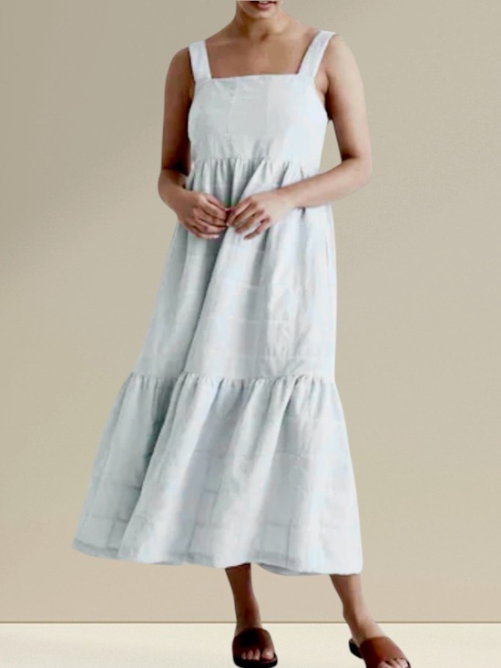 Madewell Dresses & Skirts - Madewell Cicely Tiered Midi Dress in
Patchwork